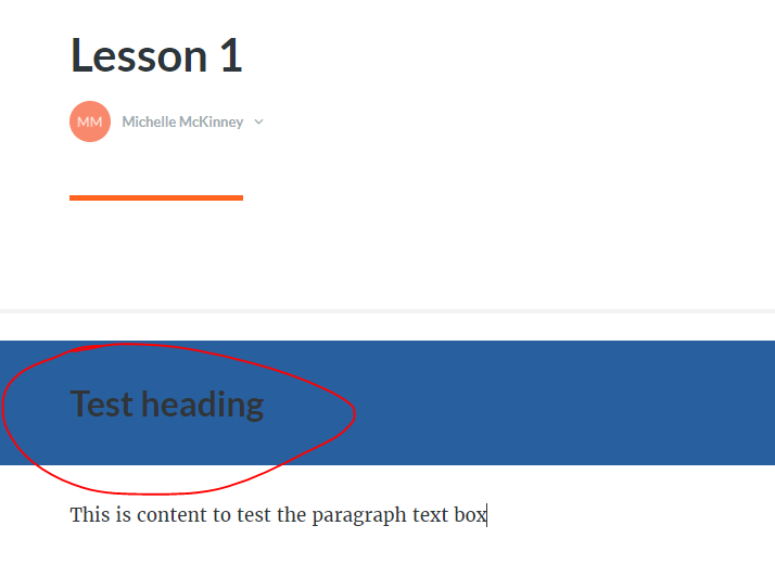 how to change the text font size and colour for section heading and ...
