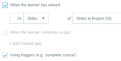 Course complete trigger not working | E-Learning Heroes