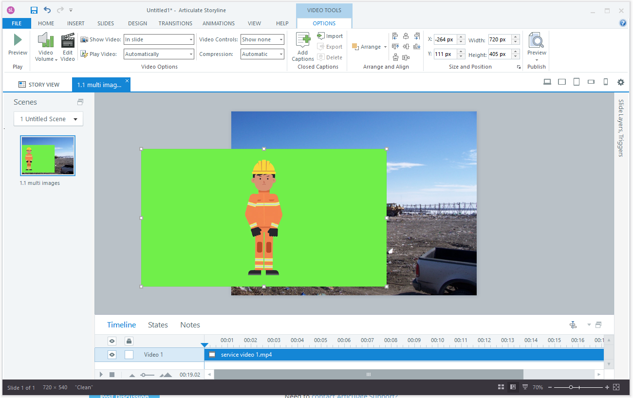 Green Animation Program Animated video in Content library with green screen | E-Learning Heroes
