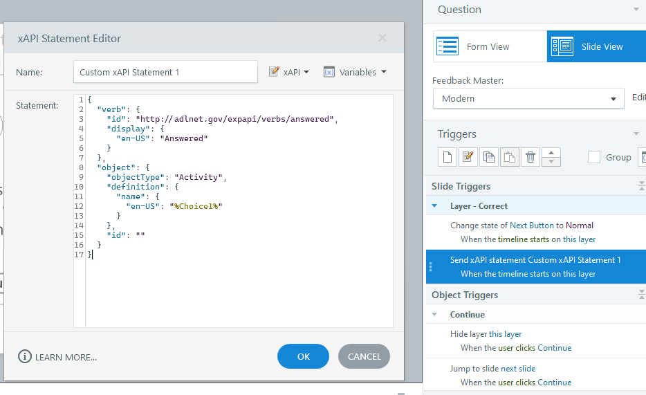 Custom xAPI Statement Doesn't Work | E-Learning Heroes