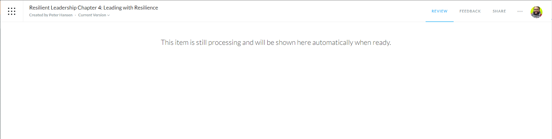 Published Course is still processing on Review360 | E-Learning Heroes