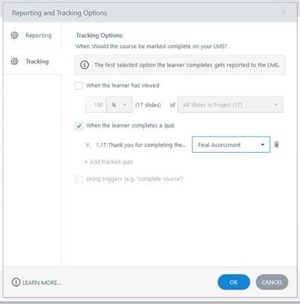 Sending score and module completion to LMS | E-Learning Heroes