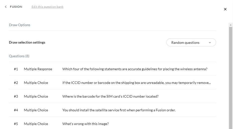 Rise 360: No option to select multiple questions in a question bank ...