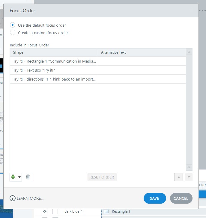 focus order and tabbing | E-Learning Heroes
