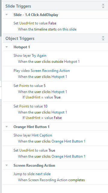 Simulation Gamification setting up points for correct clicks. | E ...