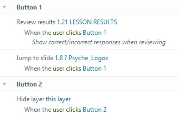 Trivia Incorrect Button Correct/incorrect answers not showing when Review Quiz button is ...