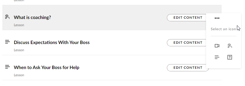 Is there a way to add new icons for the lessons titles in Rise? | E ...