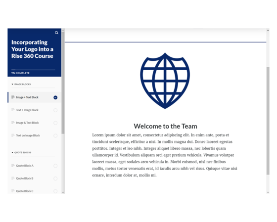 Rise 360: Company Branding Example | E-Learning Heroes
