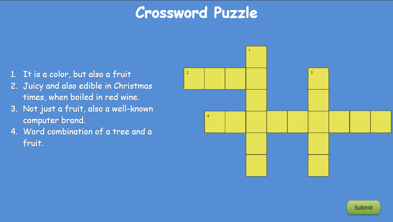Crossword Puzzle in Storyline Articulate Community