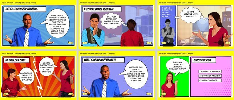 Leadership Training Template (Comic Book Style) | E-Learning Heroes