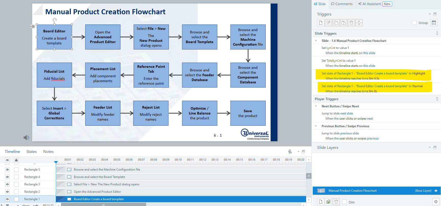 Change State trigger not working with "when timeline reaches..." | E ...