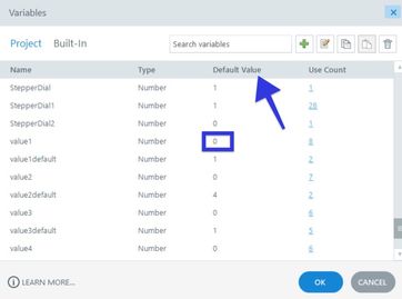 Setting default variables