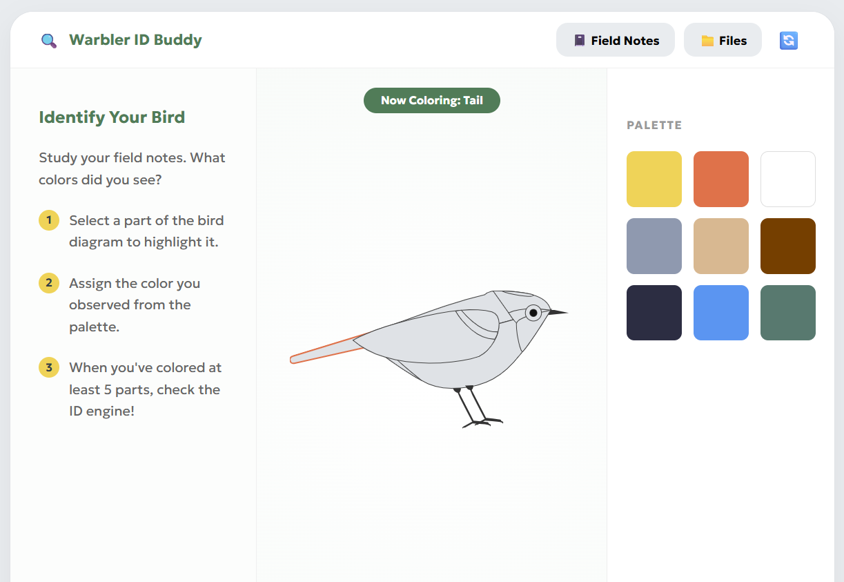 Paint by Num-Birds: Songbird Identification Tool | E-Learning Heroes