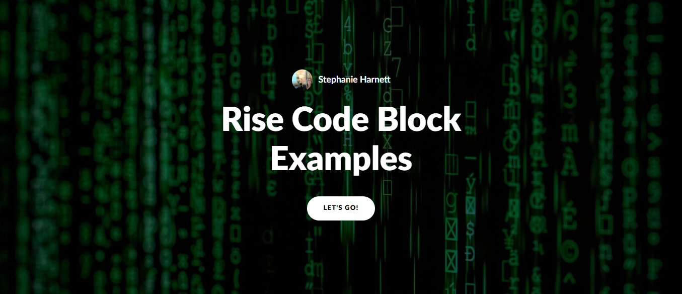 A Growing List of Cool Code Block Examples | Articulate - Community